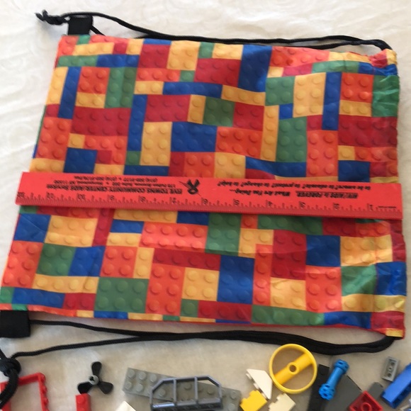 Lego nylon back pack with app. 2lbs assorted Legos - Picture 4 of 11